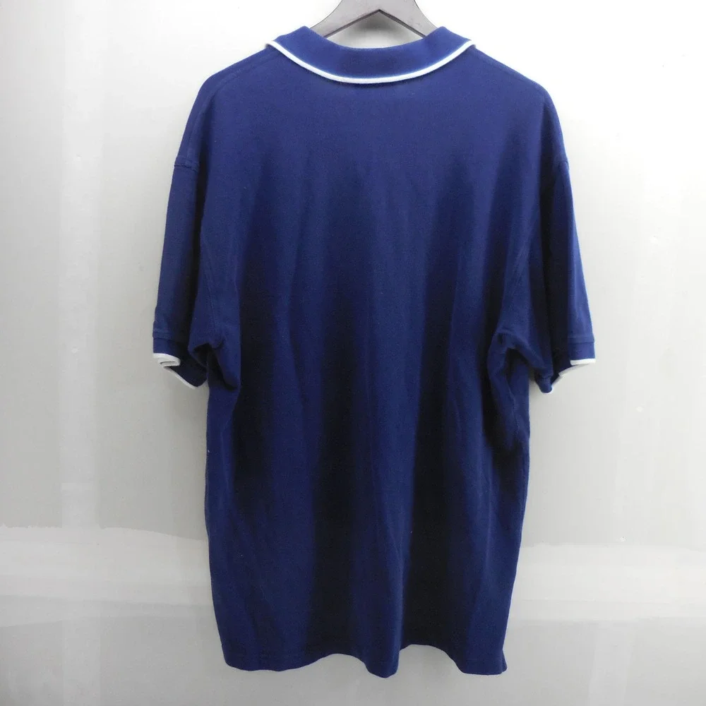 Vintage‎ Adidas Polo Shirt Mens Large Blue Embroidered Logo Short Sleeve Pique